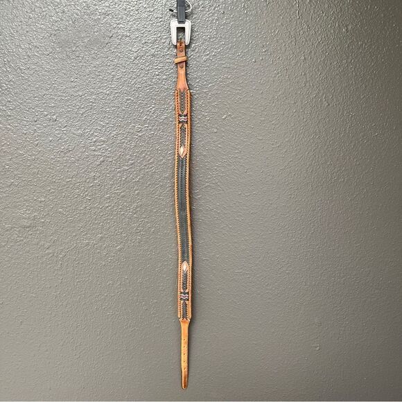 Vintage Justin Womens Western Top Grain Cowhide Belt - Picture 7 of 10